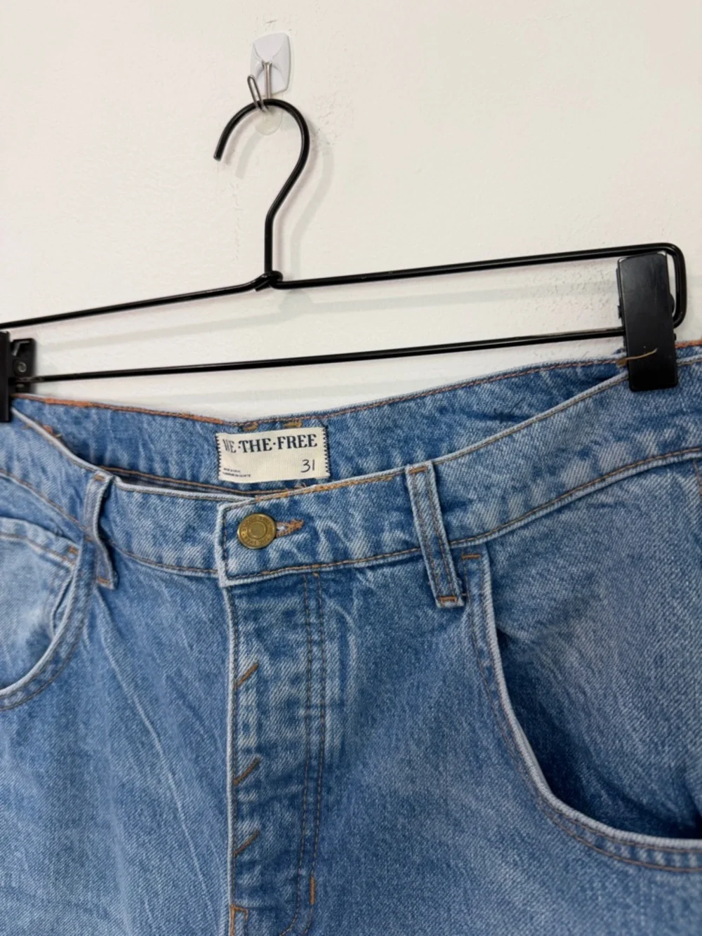 We The Free Good Luck Mid-Rise Barrel Jeans Ultra Light Beam 31 - Picture 6 of 8